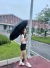 野鴿雨傘72骨全自動加大號雙人抗風(fēng)折疊男女晴雨兩用防曬太陽傘 抗風(fēng)雨高品質(zhì)【72骨黑膠晴雨傘】-曜石黑 曬單實拍圖