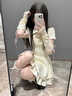 MR.KA法式甜美學(xué)院風(fēng)套裝女夏季純欲短袖上衣半身包臀蓬蓬短裙兩件套裝 白色 M 90-100斤 曬單實(shí)拍圖