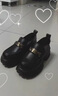 縈妃公主（YINGFEIPRINCESS）品牌樂(lè)福鞋女2025春秋新款真皮女鞋松糕厚底單鞋休閑百搭軟小皮鞋 黑色 37 曬單實(shí)拍圖