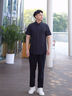 GXG男裝 商務(wù)襯衫通勤男繡花短袖襯衣上衣 2025夏季新品 黑色 XL 曬單實(shí)拍圖