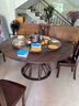 靈鷗實(shí)木大圓桌北美黑胡桃木圓餐桌內嵌式轉盤(pán)家用大小戶(hù)型圓形巖板桌 北美黑胡桃木餐桌1.6M 曬單實(shí)拍圖