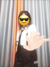 CTOX單/套裝Polo領寬松短袖印花襯衫+闊腿工裝短褲BF風夏季套裝女學生 白色短袖+黑色短褲【套裝】  M 建議95-105斤 曬單實拍圖