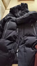 波司登（BOSIDENG）【反季】探索阿勒泰羽絨服男女同款情侶裝中長(zhǎng)款連帽新國(guó)標(biāo)外套 黑色8056 S 160/84A 曬單實(shí)拍圖