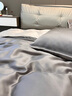 AMOR【一級認證】60支蘭精天絲床上四件套冰絲被套床單床笠款高檔夏季 【LF天絲】巴黎灰色拼光澤灰色 1.5/1.8m床單款(被套200x230cm) 曬單實(shí)拍圖