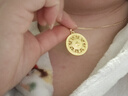老廟黃金吊墜足金八寶羅盤福字蓮花掛墜項(xiàng)鏈送女友老婆父母生日禮物 八寶羅盤吊墜約1.8g+項(xiàng)鏈+禮盒 曬單實(shí)拍圖