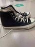 匡威（Converse）高幫帆布鞋男 ALLSTAR運(yùn)動休閑鞋子 春夏黑色板鞋女 101010 36.5 曬單實(shí)拍圖
