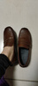 啄木鳥(niǎo)春秋新款一腳蹬樂(lè )福鞋女真皮復古豆豆鞋軟底軟面防滑牛皮媽媽皮鞋 棕色 39 曬單實(shí)拍圖