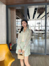 佰藍嬌新中式國風(fēng)套裝女2025夏季女裝新款時尚防曬衣薄款上衣短褲兩件套 綠色 S 曬單實拍圖