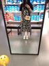 世希胖mm拼接假兩件連衣裙大碼夏季韓版寬松顯瘦遮肚子雪紡溫柔風(fēng)長(zhǎng)裙 圖片色 L [100-115斤] 曬單實(shí)拍圖