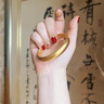 鳴鉆國際古法心經(jīng)黃金手鐲女款足金999蓮花金鐲子純金手飾送女友生日禮物 【蓮花心經(jīng)黃金手鐲】55-56圈口【約14.9g】 曬單實(shí)拍圖