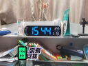 淺檬多功能遙控智能大屏LED數(shù)字時鐘掛鐘客廳電子鐘鬧鐘計時器氛圍燈 遙控氛圍燈時鐘-藍字插電款 曬單實拍圖
