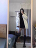 學(xué)子言真皮騎士靴厚底不過膝長(zhǎng)靴女牛皮版2022年新款顯瘦女長(zhǎng)筒靴內(nèi)增高 8133平 底單里 34 曬單實(shí)拍圖