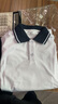 中小學(xué)生校服內(nèi)搭短袖T恤夏季休閑高中生白色上衣polo衫高中班服 白色藏藍(lán)領(lǐng)白邊 175 曬單實(shí)拍圖