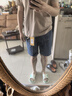 龍牙（Dragon Tooth）戰(zhàn)之冰鋒戰(zhàn)術(shù)牛仔短褲彈力舒適輕薄戶外通勤5分褲男 中藍色 M 175/84B（140-155斤） 曬單實拍圖