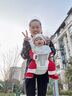 babylove嬰兒帽子外出包頭防風帽純棉春秋寶寶百搭可愛超萌護耳帽 白杏米 44cm（根據(jù)寶寶頭圍選擇） 曬單實拍圖