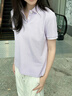 名創(chuàng)優(yōu)品（MINISO）休閑短袖t恤女2025年新款時尚今年流行的polo衫夏季薄款抗菌上衣 白色(純色) M 160(不褪色不變形) 曬單實拍圖