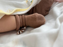 喜得瑞嬰兒襪子春秋棉襪立體蝴蝶結新生女寶寶日系花邊松口中筒襪 秋日小花 3雙 XS （建議腳長8-10CM）0-6月 曬單實拍圖