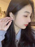 芯奢純銀S999足銀蓮花流蘇耳環(huán)女防掉耳釘女2025年新款養(yǎng)耳洞不易過敏 蓮花流蘇螺絲耳環(huán)-銀色-1對裝 曬單實拍圖