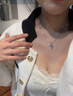N2it海洋之心銀項鏈女士托拍石吊墜生日禮物送女朋友老婆結(jié)婚紀念日 曬單實拍圖