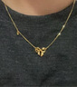 金至尊（3DG Jewellery）黃金項鏈蝴蝶結INS風(fēng)5D硬金工藝足金套鏈告白送女友老婆520定價(jià) 金重2.08-2.16克（配飾品禮盒） 曬單實(shí)拍圖