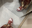 百麗香奈AJ1婚鞋秀禾鞋本命年情侶款新娘結(jié)婚鞋紅色男女板鞋dunk日常可穿 白紅【送紅盒加婚禮配飾】 43 曬單實(shí)拍圖