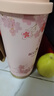 富光拾喜咖啡杯保溫杯陶瓷覆層內膽便攜式翻蓋學(xué)生男女吸管隨行杯子送禮物 粉櫻花（316不銹鋼無(wú)縫膽）520ml 曬單實(shí)拍圖