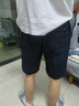 吉普工裝短褲男士夏季五分褲潮流直筒休閑褲子寬松中褲戶外沙灘褲馬褲 黑藍系3 XL 【體重110-130斤】 曬單實拍圖