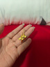 佐卡伊十里紅妝銀杏葉黃金耳飾漸變琺瑯足金耳鉤復(fù)古耳釘生日送女友禮物 約4.75g 多退少補 曬單實拍圖
