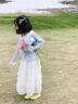 女童裙子套裝春秋2025新款兒童春裝學(xué)院風(fēng)穿搭小女孩韓系甜美衣服 上衣+裙子【套裝】 120 曬單實(shí)拍圖