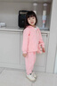 可歆寶貝女童春裝套裝2024新款春秋季衣服兒童裝女寶寶春秋洋氣時(shí)髦三件套 粉色（外套+褲子+打底衫）配包包 90 碼建議1-2歲（身高85左右） 曬單實(shí)拍圖