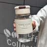 京悠雨德國高硼硅玻璃茶杯茶水分離耐高溫泡茶杯2025新款女生高顏值水杯 【云朵白】皮套+杯刷 550ml 曬單實(shí)拍圖
