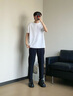 GXG男裝 【涼感】四面彈小腳西褲通勤男長褲休閑褲 2025夏季新品 黑色 S 曬單實(shí)拍圖