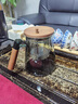 千絲家 飄逸杯泡茶壺全玻璃內膽胡桃木茶水分離過(guò)濾泡茶加厚家用茶具器 ZCH-003青色飄逸杯 曬單實(shí)拍圖