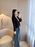 櫻芭妮小西裝外套女2025春季韓版休閑百搭職業(yè)正裝黑色短款西服上衣 單件黑色西裝 L 【100-110斤】 曬單實(shí)拍圖