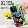 HotFire 適用蘋果13promax手機殼 iPhone 13 Pro Max保護套全包防摔硬殼極光炫彩鐳射潮流涂鴉-藍(lán)框宇航員 曬單實拍圖