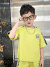 G.DUCKKIDS小黃鴨童裝男童夏季套裝短袖t恤夏裝兒童衣服寶寶夏天男孩體恤 淺綠色套裝 110 (建議98-105cm 3-4周歲） 曬單實拍圖