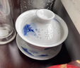 泱青韻蓋碗茶具景德鎮(zhèn)手繪青花陶瓷三才蓋碗單個家用鏤空玲瓏瓷泡茶碗 吉祥如意玲瓏【單蓋碗】 160ml 曬單實拍圖