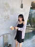 DAVEY MODE套裝女兩件套2025年新款夏裝韓版防曬衣黑色背心短裙時(shí)尚兩件套 連衣裙防曬衣【兩件套】 M :建議85-100斤 曬單實(shí)拍圖