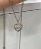老鳳祥鉆石鉑金項鏈女士白金跳動的心吊墜定價七夕情人節(jié)禮物送女友老婆 11分真鉆石-鉑金鉆石吊墜+鉑金鏈 曬單實拍圖