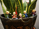哥綸新中式禪意四不小和尚家居擺件裝飾品小沙彌公仔辦公室桌面小擺設(shè) 【酒壇】醉拳小和尚（4個套裝） 曬單實(shí)拍圖