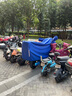 車麗友（CHELIYOU）臺(tái)鈴電動(dòng)車車頭防雨罩防風(fēng)防曬遮陽(yáng)加大加厚可收雨衣蒼穹赤兔配件 寶石藍(lán) 5XL【1.8-2.1米帶后備箱/摩托】 曬單實(shí)拍圖