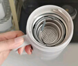 象印保溫杯 304不銹鋼真空保溫保冷把手杯 茶格 泡茶杯老師的畢業(yè)禮物 WZ蛤粉色 480ml 曬單實拍圖