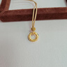 中國黃金CHINA GOLD乾坤圈黃金項(xiàng)鏈女足金平安扣吊墜七夕情人節(jié)禮物送女友老婆生日 足金混天綾天命項(xiàng)鏈-黃 曬單實(shí)拍圖