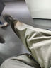 后探美式純棉工裝褲男春秋季寬松大碼直筒休閑褲男士潮流復(fù)古長褲子男 軍綠色 XL（145-160斤） 曬單實(shí)拍圖
