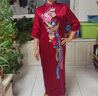 卡悠萊（KAYOULAI）訂婚媽媽穿的衣服中式旗袍款高端婚禮裝復(fù)古改良繡花裙七分 七分袖 L 均碼 曬單實拍圖