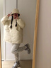 花田衣畝羽絨服女輕薄開春2025新款爆款無領高端時尚洋氣薄款超好看外套 米白色 圓領90%鴨絨 M 推薦體重（80-110斤） 曬單實拍圖