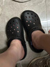 CORCS CROCS洞洞鞋夏季貝雅新款男女士涼拖鞋防滑洞洞鞋沙灘鞋 黑色 37 曬單實(shí)拍圖