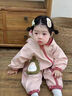 A 21 FUNB嬰兒春季沖鋒衣寶寶春裝卡通連體衣嬰幼兒外出哈衣爬服外套衣服春 粉色[春秋款] 100cm 【15-24月 22-32斤】 曬單實(shí)拍圖