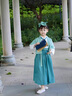 綴櫻兒童書童演出服 國學(xué)服古裝小學(xué)生三字經(jīng)弟子規(guī)女童朗誦服 繡竹連衣裙馬甲款+頭飾 M 130cm 曬單實(shí)拍圖