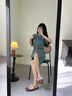 CAMILA KSENIA拖鞋女2025新款夏季休閑時尚沙灘涼鞋休閑厚底一字拖 卡其色 37 曬單實拍圖